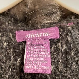 Cardigan with rabbit fur